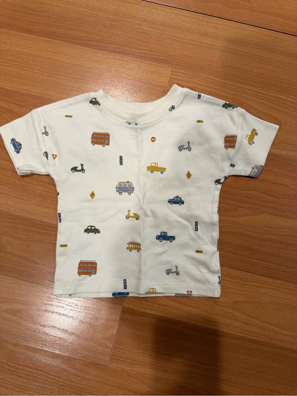 Toddler Boy Dropped Shoulder Short Sleeve T-Shirt - “Rush Hour” Print